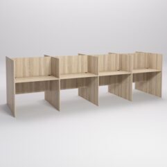 Стол оператора колл-центра секционный двухсторонний №3-4, Дуб Сонома