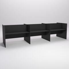 Стол оператора колл-центра секционный двухсторонний №4-3, Черный