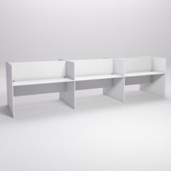 Стол оператора колл-центра секционный двухсторонний №4-3, Белый