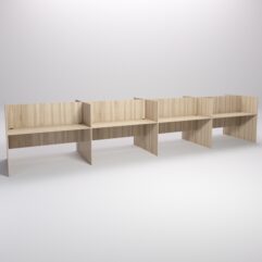 Стол оператора колл-центра секционный двухсторонний №4-4, Дуб Сонома