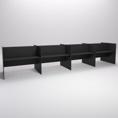 Стол оператора колл-центра секционный двухсторонний №4-4, Черный