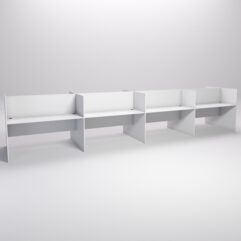 Стол оператора колл-центра секционный двухсторонний №4-4, Белый