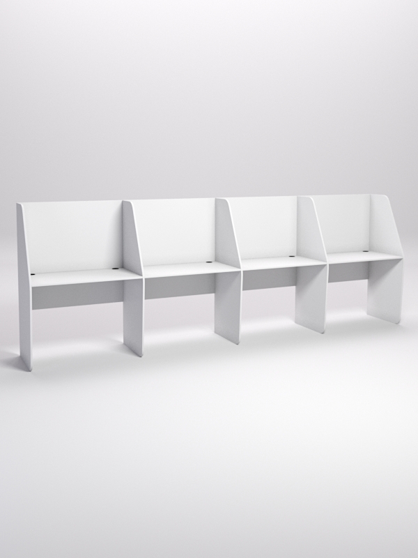 Стол оператора колл-центра секционный №5-4, Белый