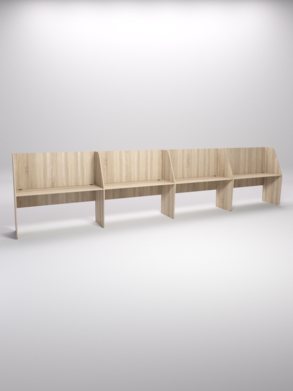 Стол оператора колл-центра секционный №6-4, Дуб Сонома