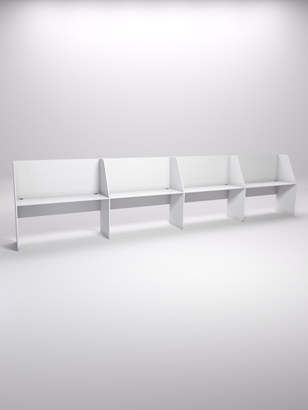 Стол оператора колл-центра секционный №6-4, Белый