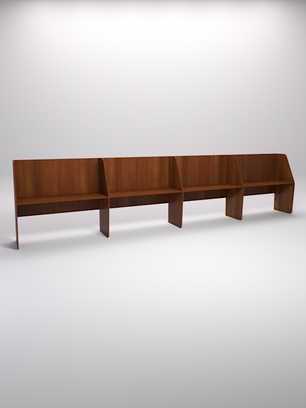 Стол оператора колл-центра секционный №6-4, Орех