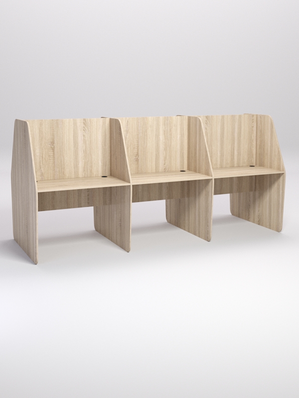 Стол оператора колл-центра секционный двухсторонний №7-3, Дуб Сонома