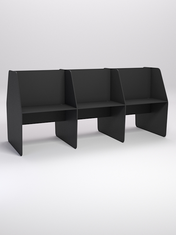 Стол оператора колл-центра секционный двухсторонний №7-3, Черный