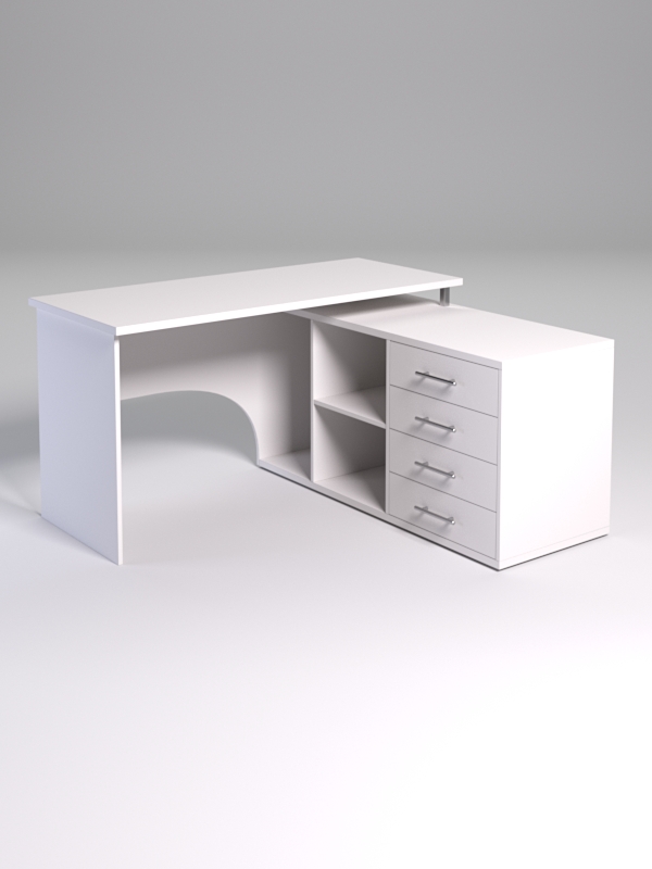 Компьютерный стол МЕНЕДЖЕР №53, Белый