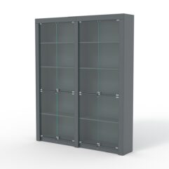 Комплект стеллажей из ДСП Модерн №1А, Темно-Серый