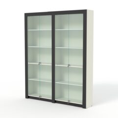 Комплект стеллажей из ДСП Модерн №1А, Белый и Черный