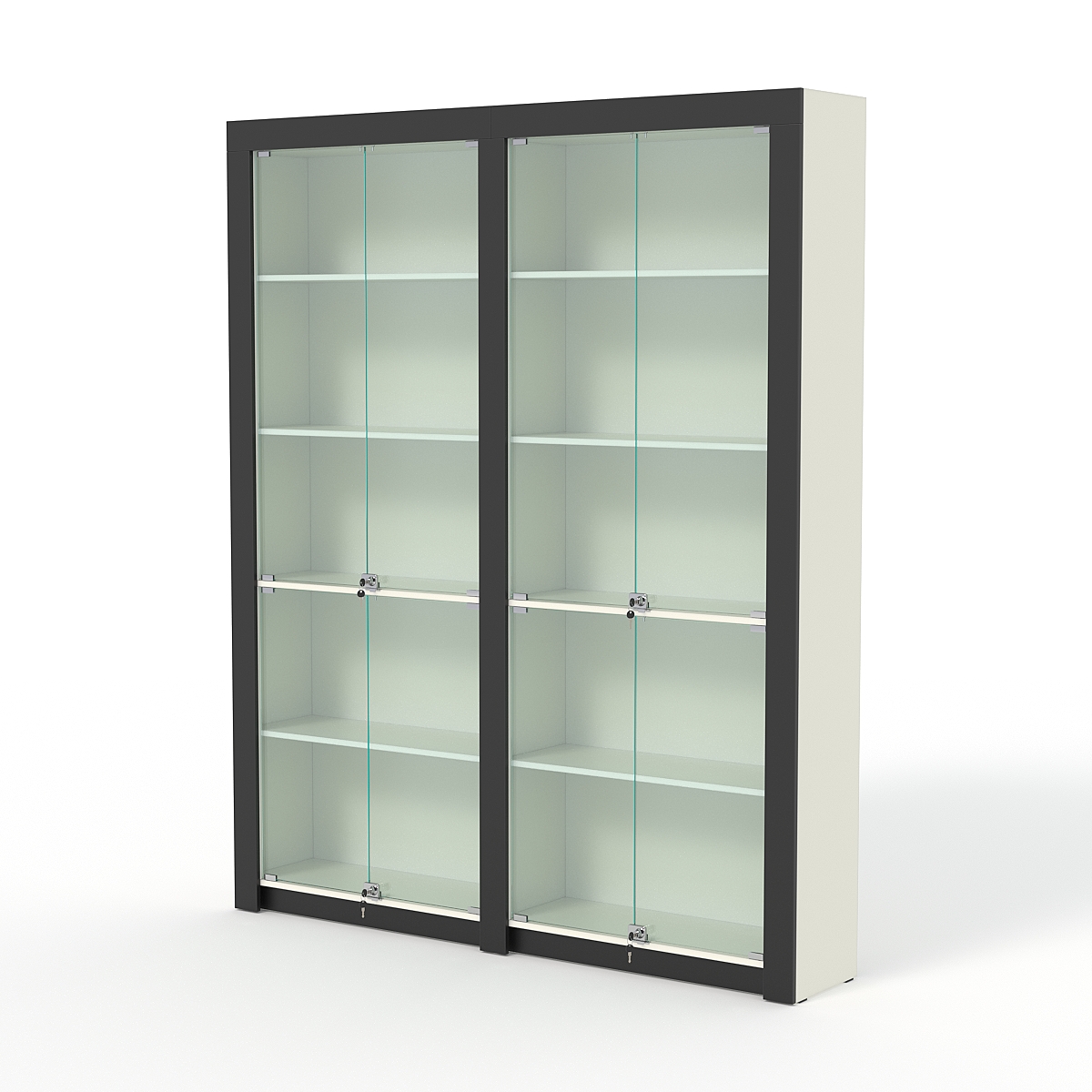 Комплект стеллажей из ДСП Модерн №1А, Белый и Черный