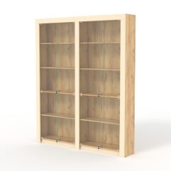 Комплект стеллажей из ДСП Модерн №1А, Дуб Золотистый и Крем Вайс