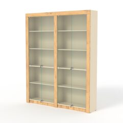 Комплект стеллажей из ДСП Модерн №1А, Крем Вайс и Дуб Золотистый