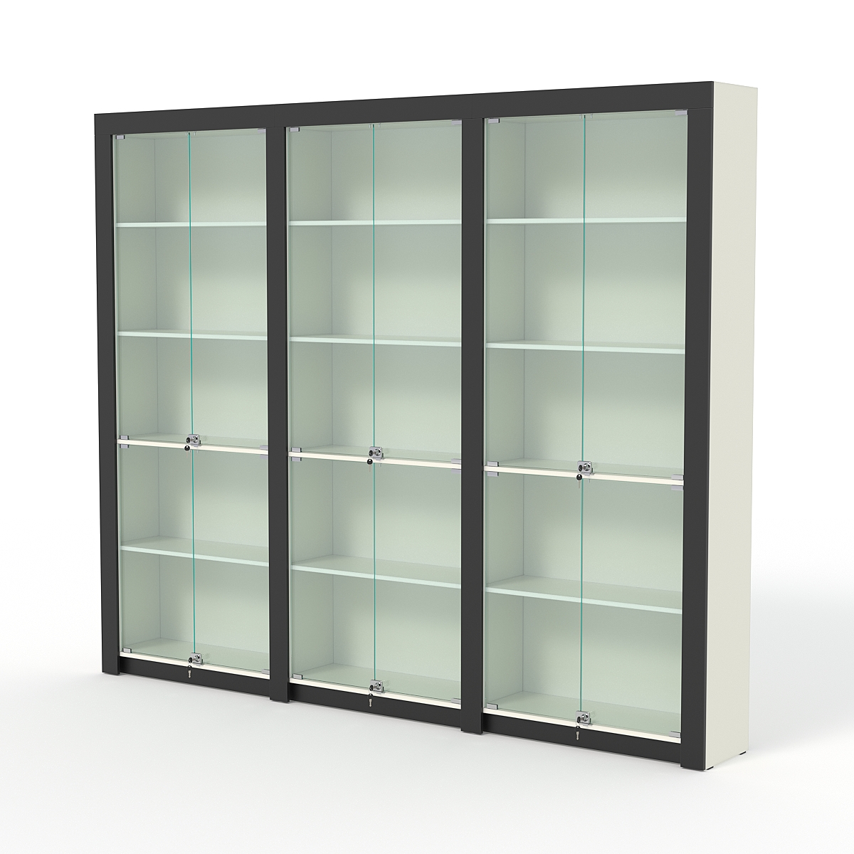 Комплект стеллажей из ДСП Модерн №2А, Белый и Черный