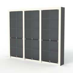 Комплект стеллажей из ДСП Модерн №2А, Черный и Белый