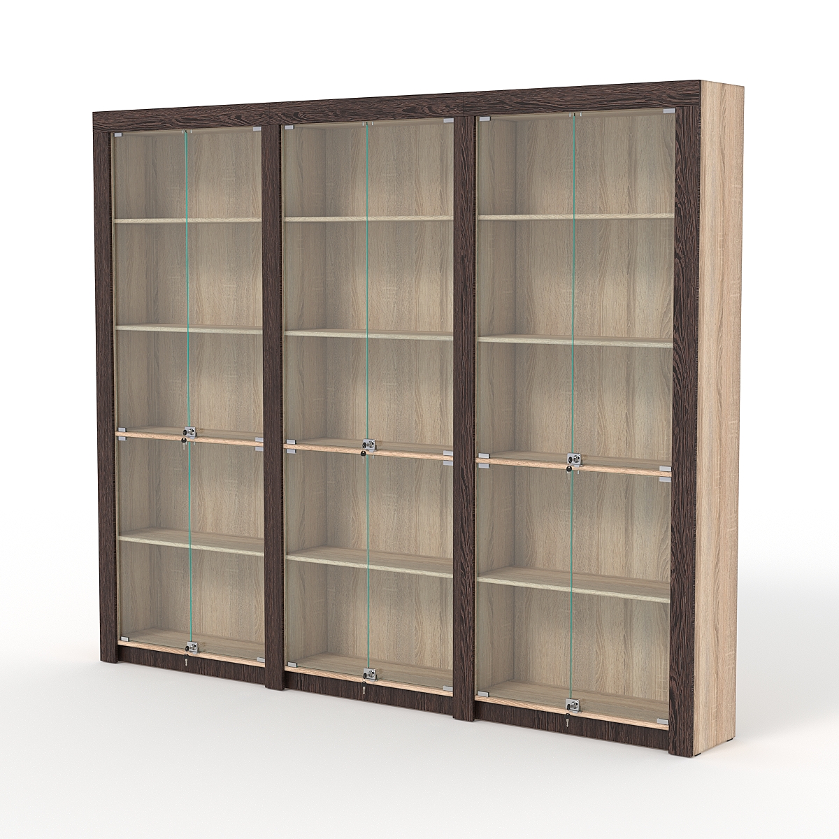 Комплект стеллажей из ДСП Модерн №2А, Дуб Сонома + Дуб Венге