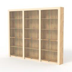 Комплект стеллажей из ДСП Модерн №2А, Дуб Золотистый и Крем Вайс