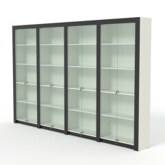 Комплект стеллажей из ДСП Модерн №3А, Белый и Черный