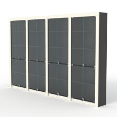 Комплект стеллажей из ДСП Модерн №3А, Черный и Белый