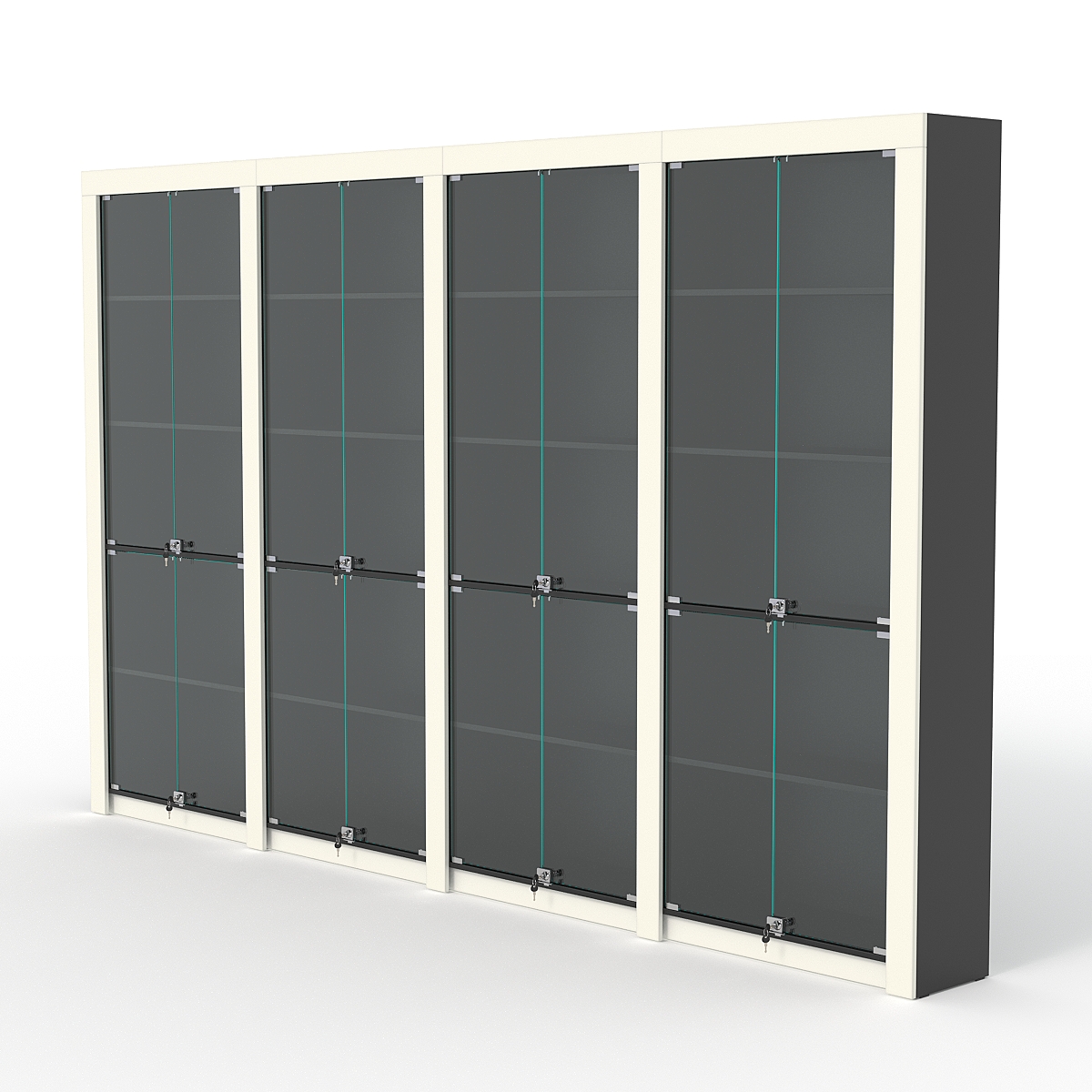 Комплект стеллажей из ДСП Модерн №3А, Черный и Белый