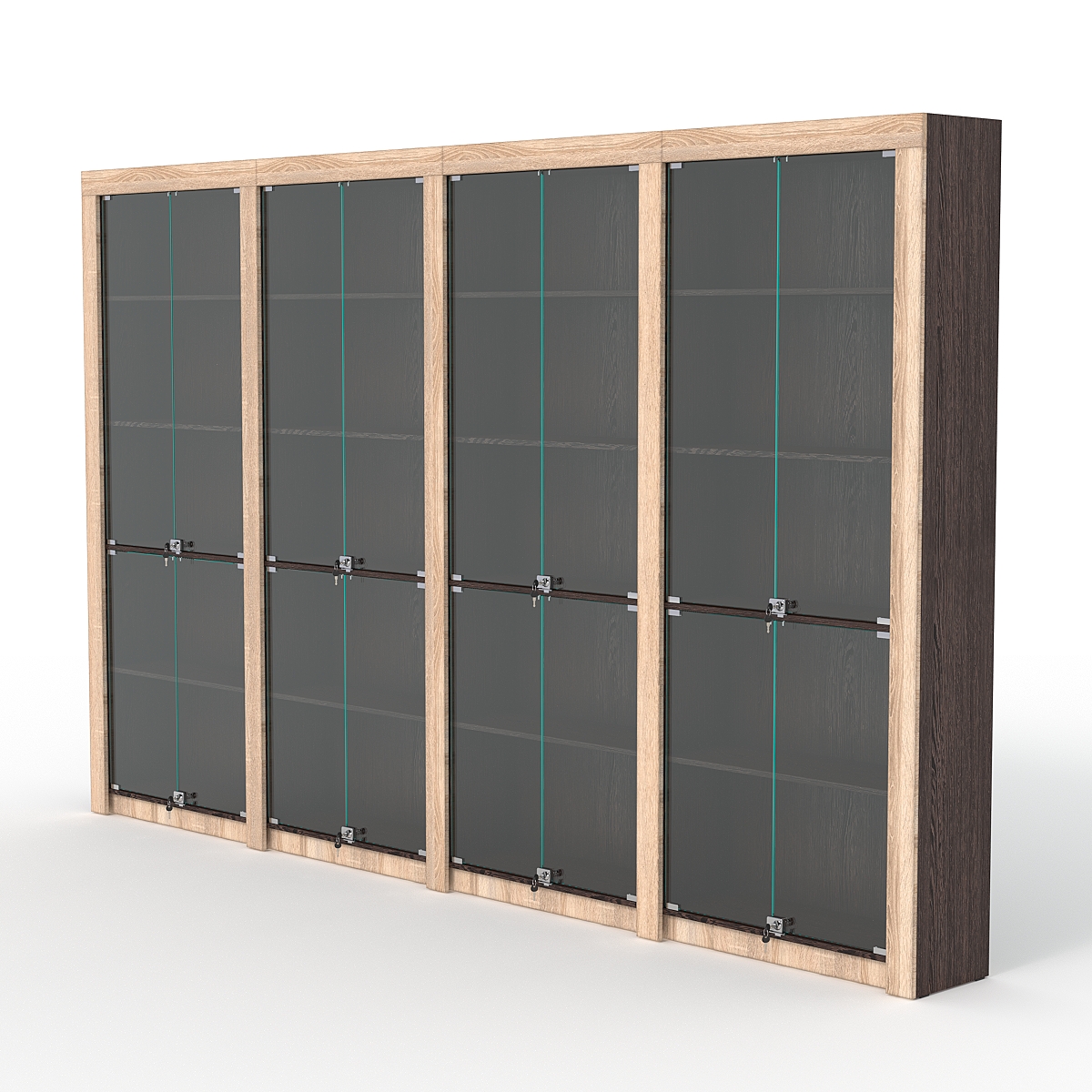 Комплект стеллажей из ДСП Модерн №3А, Дуб Венге и Дуб Сонома