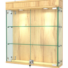 Витрина АТРИУМ настенная №1А-1, Дуб Золотистый