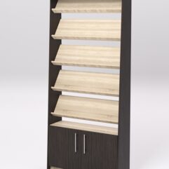 Стеллаж под книги №4, Дуб Венге и Дуб Сонома