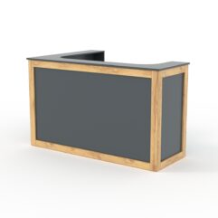 Ресепшн ЗЕФИР №13 левосторонний, Темно-серый и Дуб Золотистый