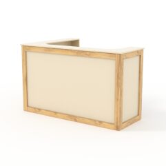 Ресепшн ЗЕФИР №13 левосторонний, Крем Вайс и Дуб Золотистый