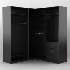 Комплект гардеробных шкафов Комфорт №5, Черный