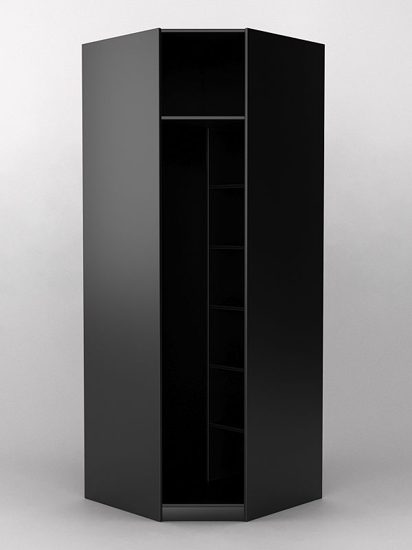 Гардеробный шкаф Комфорт №6 угловой, Черный