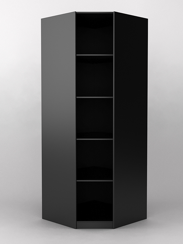 Гардеробный шкаф Комфорт №7 угловой, Черный