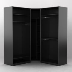 Комплект гардеробных шкафов Комфорт №9, Черный