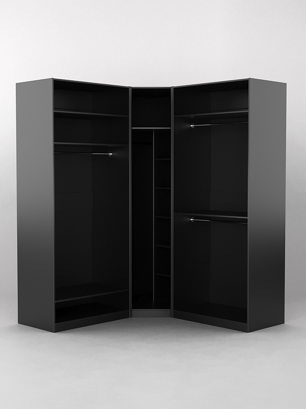 Комплект гардеробных шкафов Комфорт №9, Черный