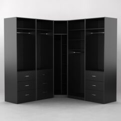 Комплект гардеробных шкафов Комфорт №11, Черный