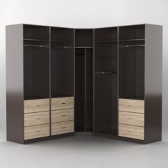 Комплект гардеробных шкафов Комфорт №11, Дуб Венге и Дуб Сонома