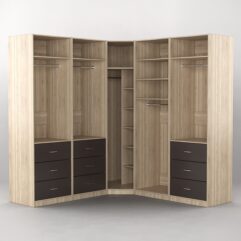 Комплект гардеробных шкафов Комфорт №11, Дуб Сонома и Дуб Венге