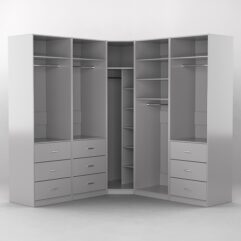 Комплект гардеробных шкафов Комфорт №11, Серый