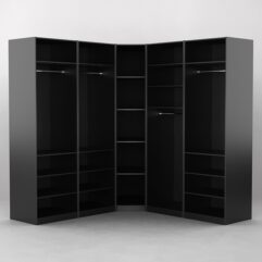 Комплект гардеробных шкафов Комфорт №12, Черный
