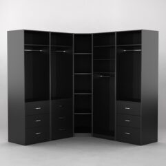Комплект гардеробных шкафов Комфорт №13, Черный