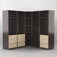 Комплект гардеробных шкафов Комфорт №13, Дуб Венге и Дуб Сонома