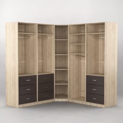 Комплект гардеробных шкафов Комфорт №13, Дуб Сонома и Дуб Венге