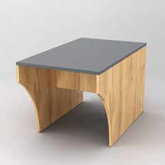 Скамейка для раздевалок ТРЕНЕР №1, Дуб Золотистый и Темно-Серый