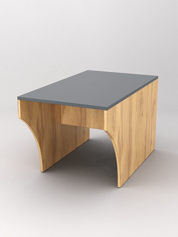 Скамейка для раздевалок ТРЕНЕР №1, Дуб Золотистый и Темно-Серый