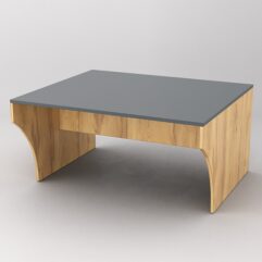 Скамейка для раздевалок ТРЕНЕР №2, Дуб Золотистый и Темно-Серый