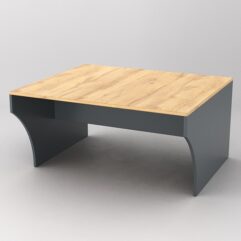 Скамейка для раздевалок ТРЕНЕР №2, Темно-серый и Дуб Золотистый