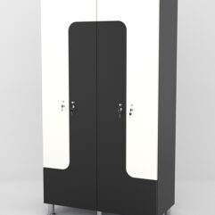 Комплект шкафов для раздевалок ФИТНЕС №1, Черный и Белый