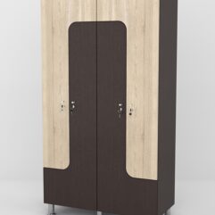 Комплект шкафов для раздевалок ФИТНЕС №1, Дуб Венге и Дуб Сонома