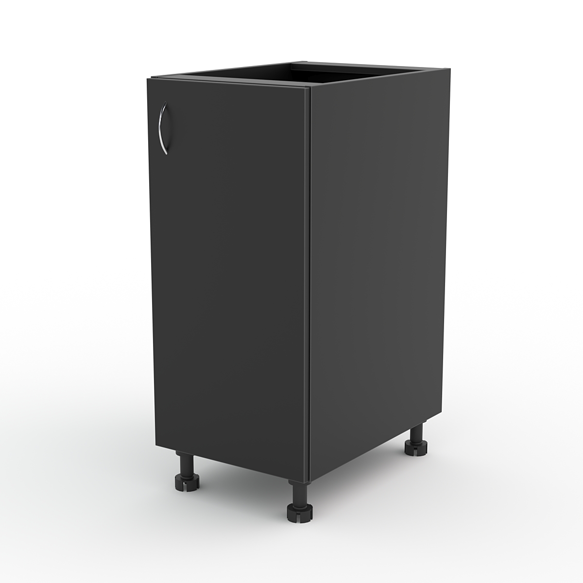 Кухонный шкаф №2Б напольный (открытие дверки в правую сторону), Черный